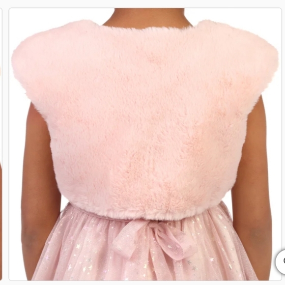 NWT Jona Michelle Girls Pink Tulle Dress with Bolero - Picture 6 of 8